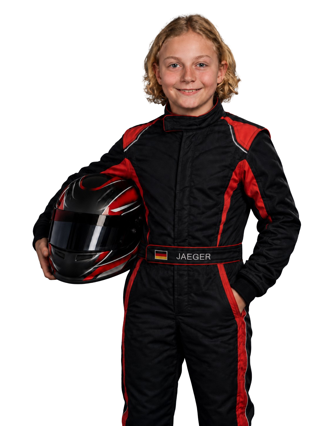 Sebastian Jaeger in his race suit